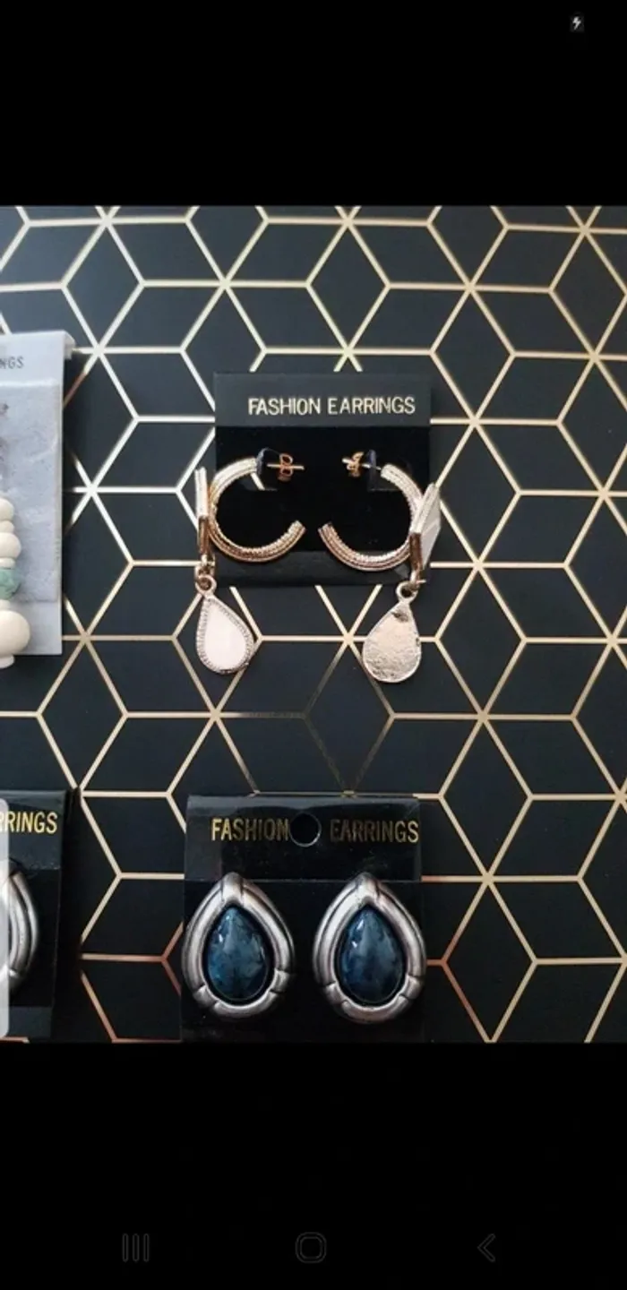 Lot de 4 paires de boucle d'oreille - photo numéro 3