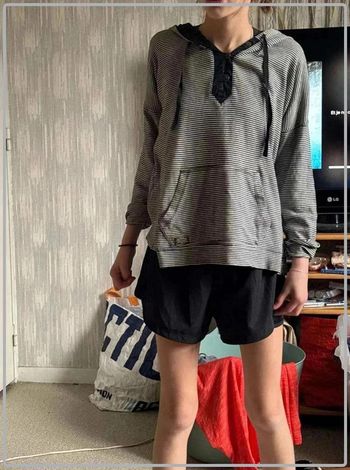 Pull  marinière  à  capuche Ralph Lauren taille  s/36