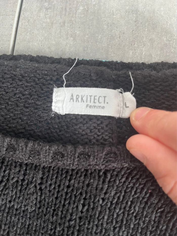 đ€ Pull Noir LĂ©ger en Maille taille L - photo numĂ©ro 4
