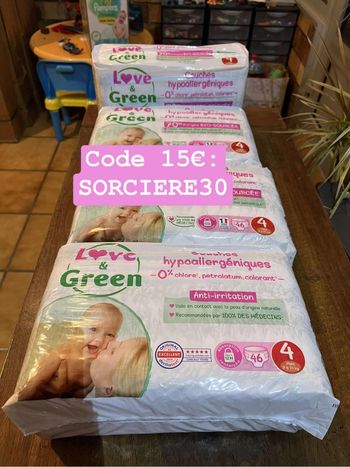 Couche taille 4 Love and Green : 184 couches