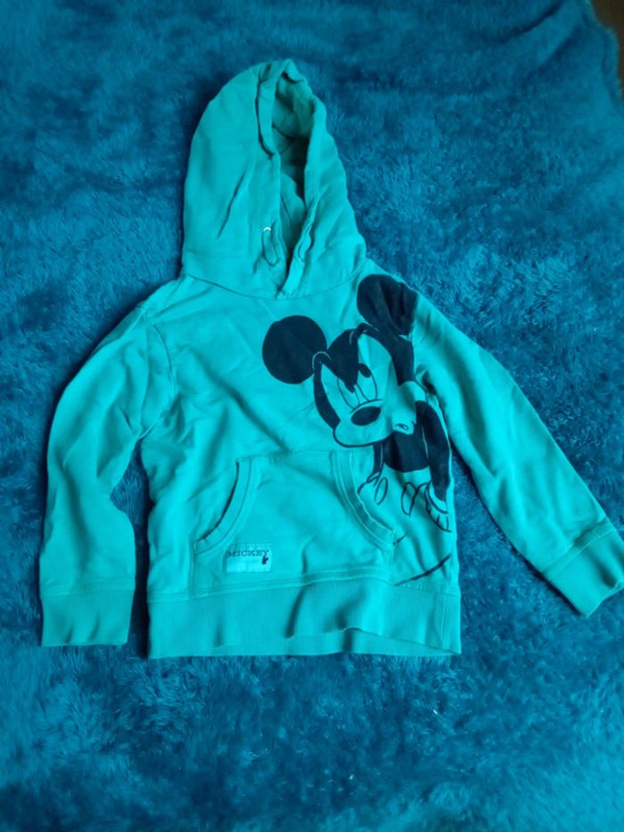 Sweat a capuche Mickey vert Disney 6ans