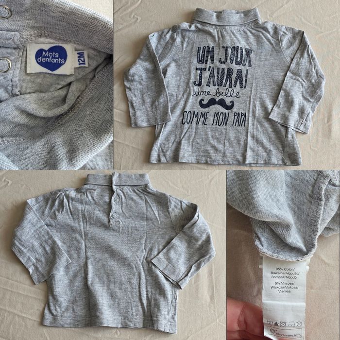 Lot 5 pièces Bébé Garçon Coton Multicolore Très bon état 12 mois - photo numéro 4