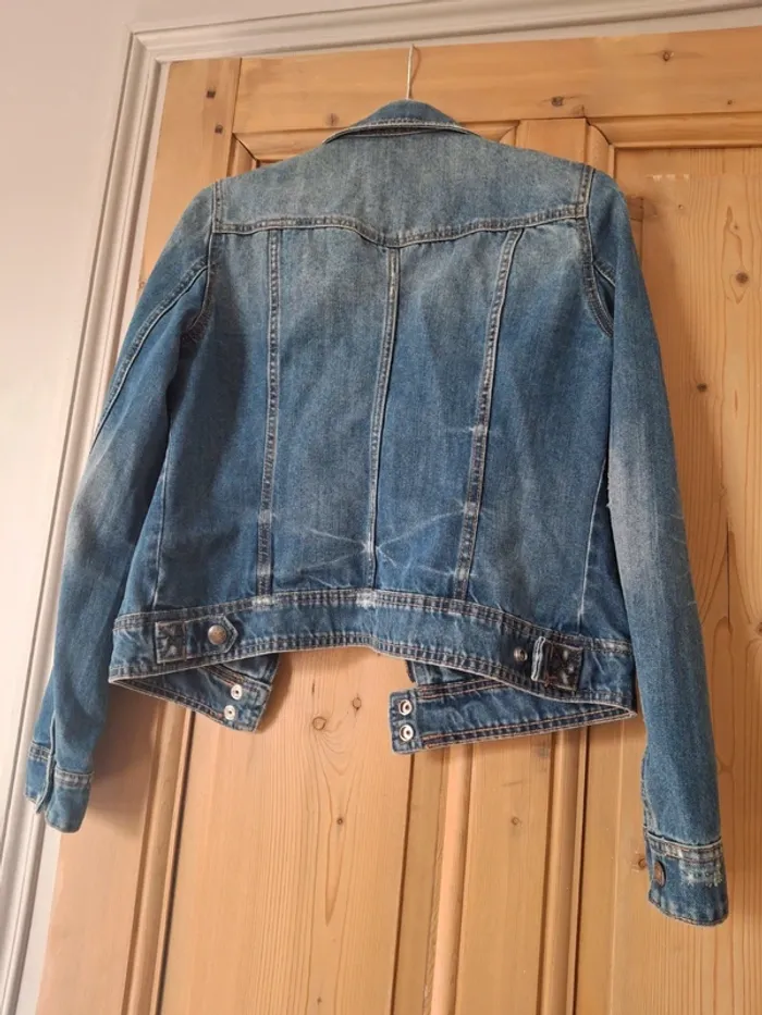 Veste en jean courte avec strass Zara - photo numéro 4