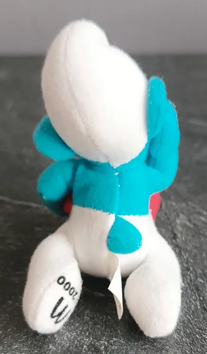 Peluche Schtroumpf vibrante st Valentin, vintage - McDonald's - photo numéro 2