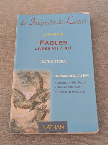 "Fables livres VII à XII" de La Fontaine