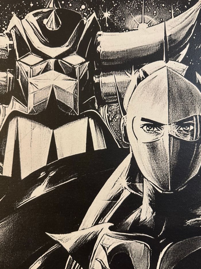 Tableau Goldorak et Actarus style rétro en toile 30x40cm - photo numéro 5