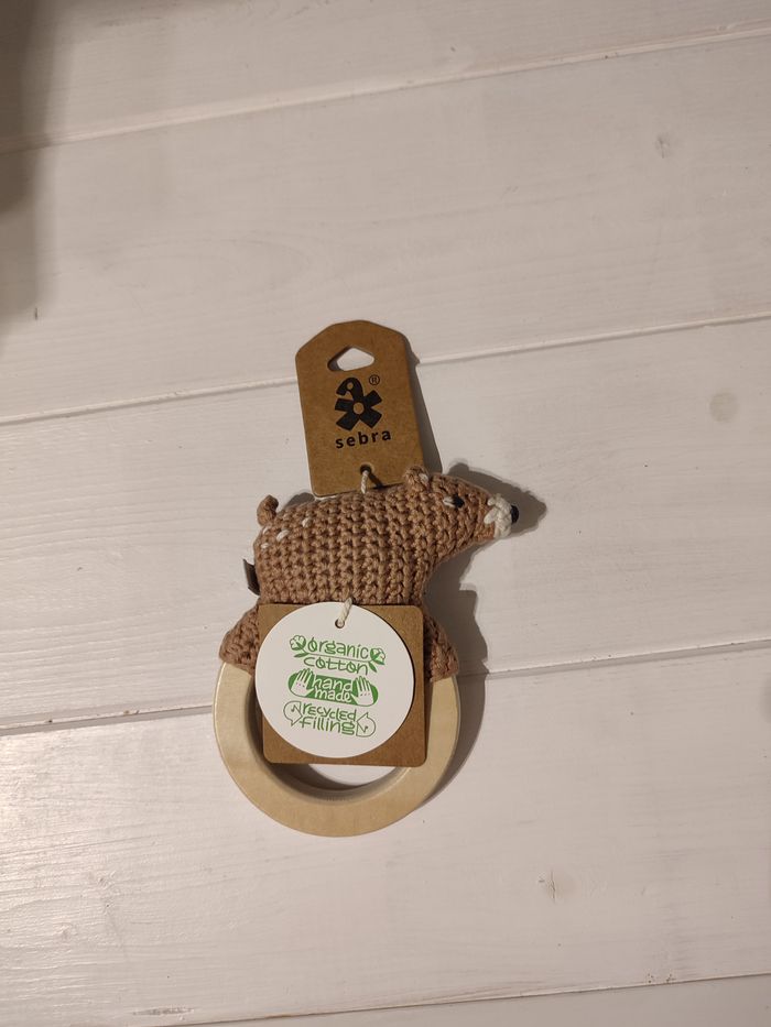 Sebra anneau de dentition crochet ours Woody