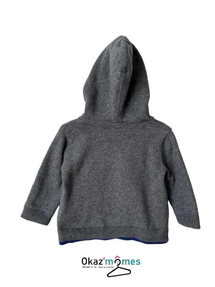 Gilet zippé à capuche (contient de la laine) - Jacadi 6 mois (67cm) - photo numéro 5
