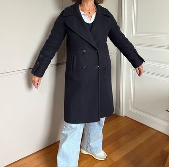 Manteau long marine « Lener Cordier »