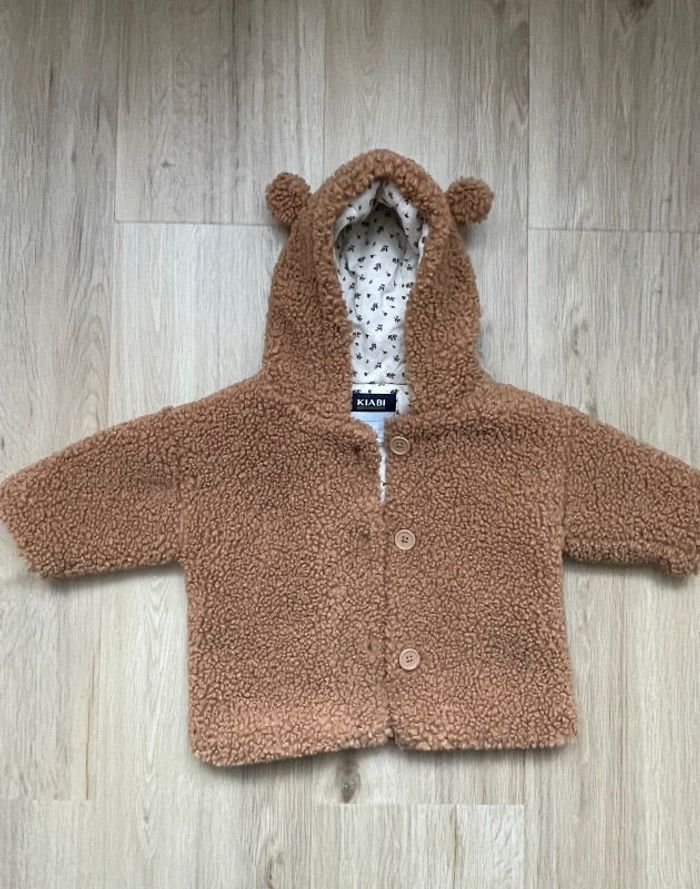 Manteau Kiabi marron oreilles 12 mois