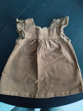 Robe en velours Marron