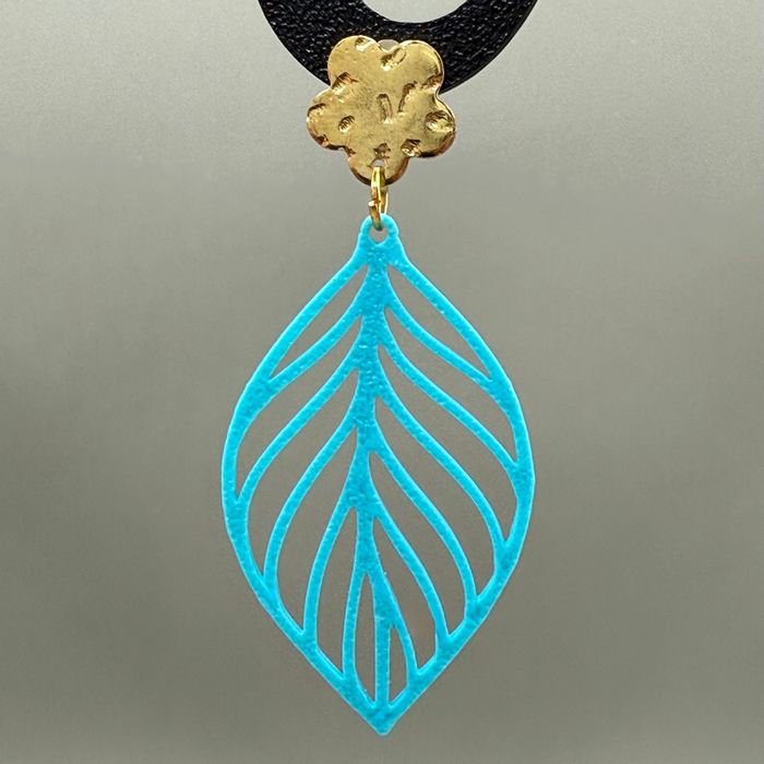 Boucles d’oreille feuille - photo numéro 2