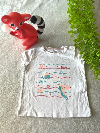 Très beau tee shirt à courte manche bébé fille