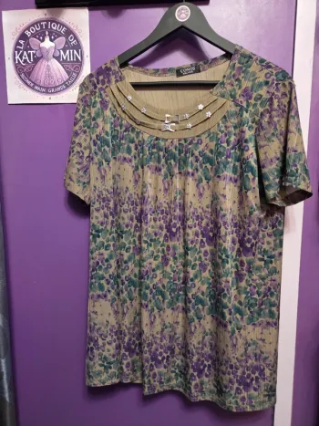 Blouse manches courtes extensible T46 Conos