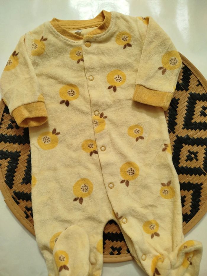 Pyjama velours ouvert devant naissance 0 mois - photo numéro 2