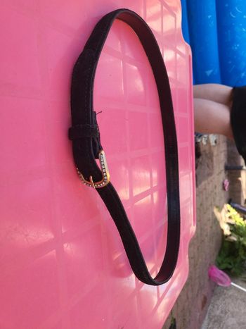 Ceinture vintage femme cuir et brillants