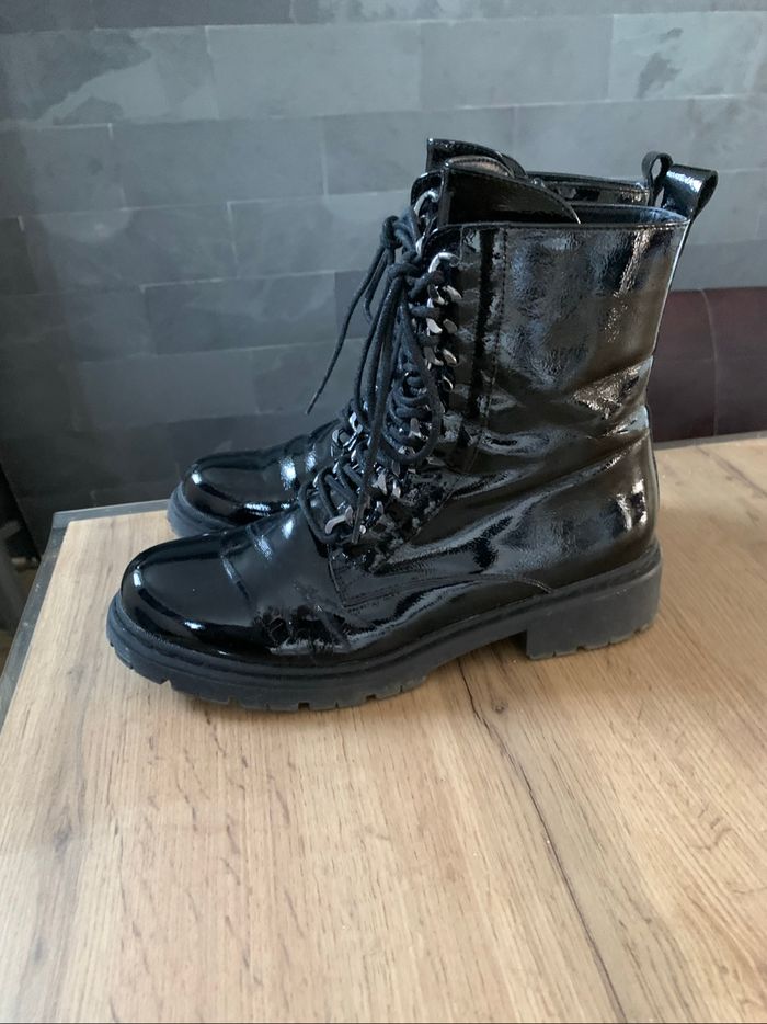 Bottines noires vernies - pointure 40 - photo numéro 4