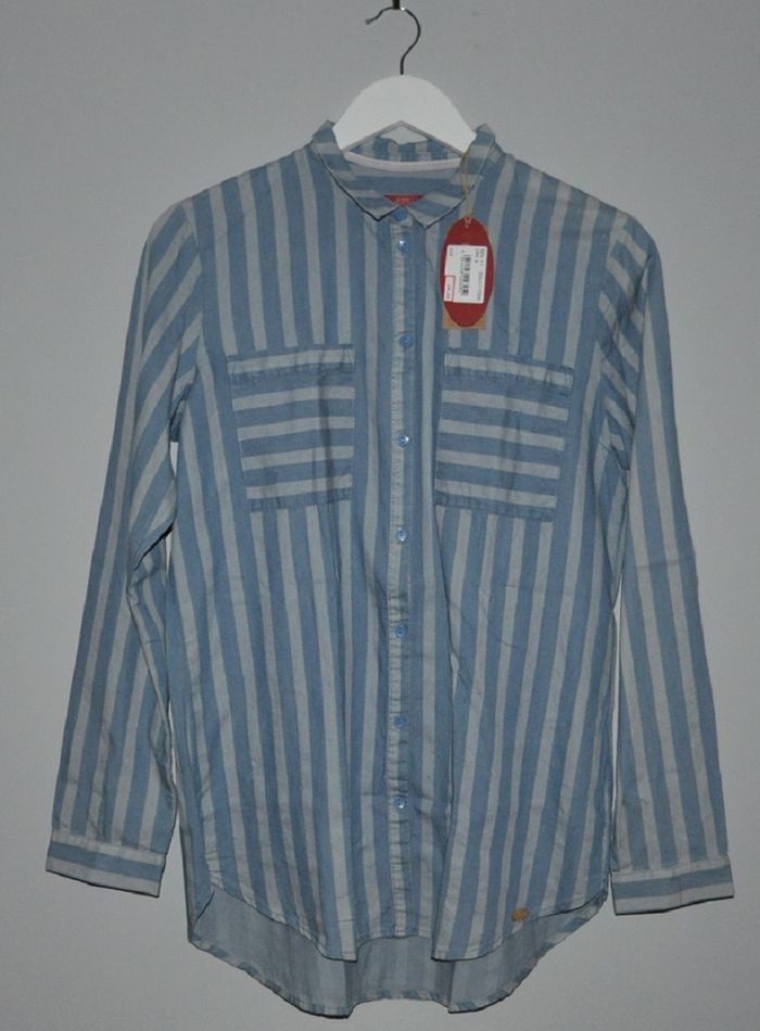 CHEMISE EN JEAN RAYEE - EDC by ESPRIT - T.M/L - NEUVE