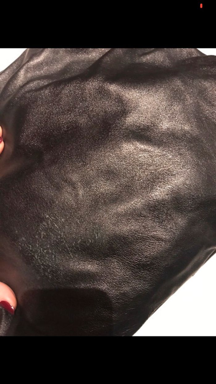 Sac à main en cuir noir Séquoia porté épaule - photo numéro 5