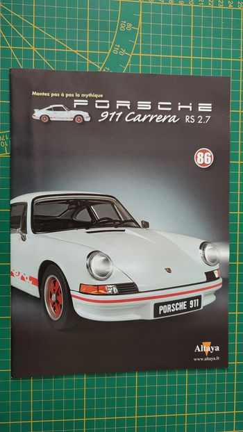 Fascicule seul sans pièce n°86 pièce détachée Porsche 911 Carrera RS 2.7 1/8 1/8ème Altaya #B37