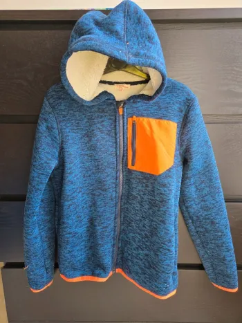 veste chaude bleu et orange Du pareil au même