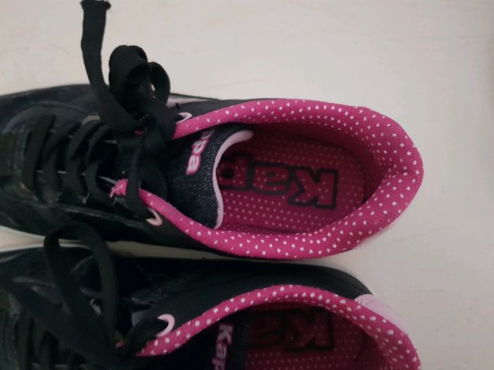 Jolies Baskets Kappa noire et rose - photo numéro 3