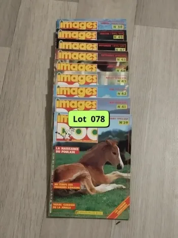 Lot vintage de 9 livres Images Doc année 1992-93 L078