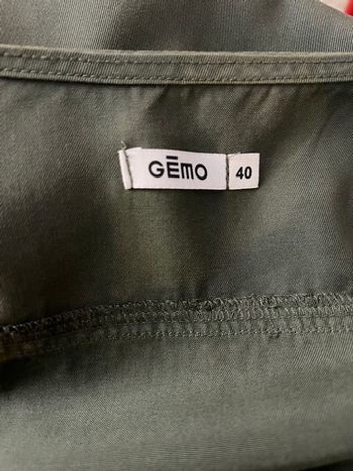 Robe fluide ceinturée droite kaki Gémo - photo numéro 2