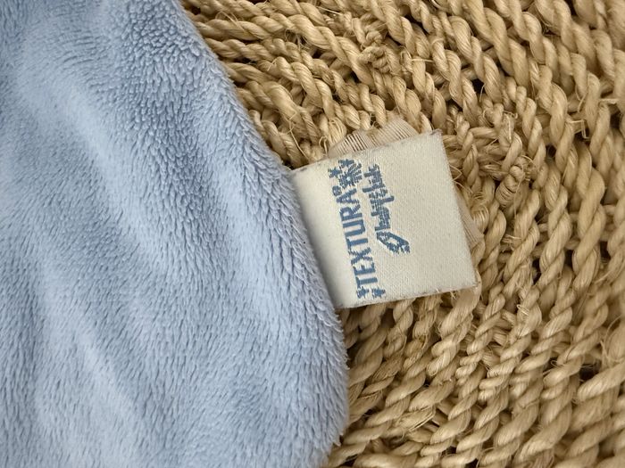 doudou plat lapin bleu textura baby kids - photo numéro 4