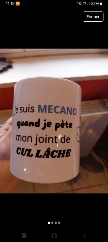 Mug humour Mécano
