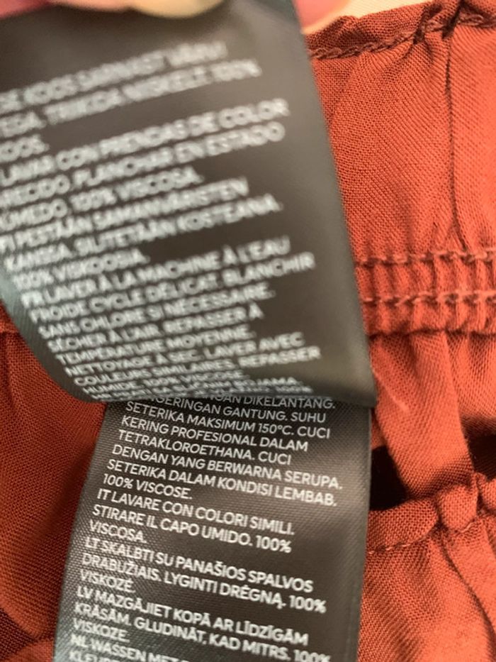 Pantalon H&M fluide jambe larges marron taille 38 - photo numéro 9