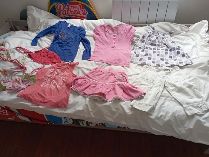 Lot 10 pcs été fille 8 ans marques diverses
