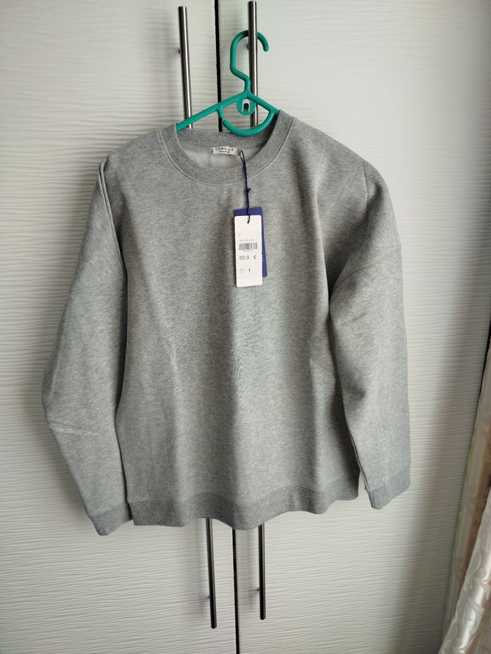 Sweat mixte gris Cyrillus taille 1 neuf - photo numéro 2