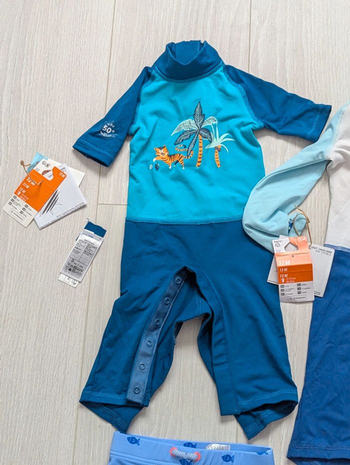 Lot 3 maillot de bain 12mois 2 maillot anti UV 50+ - photo numéro 5