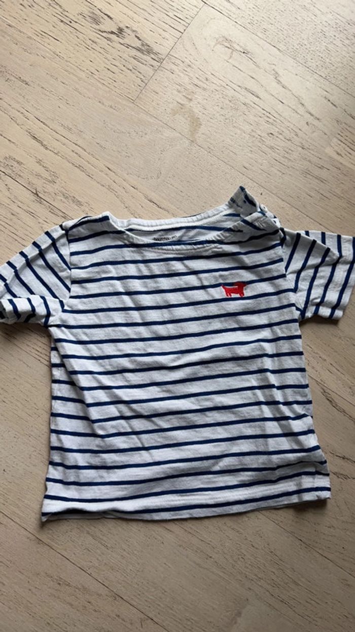 T-shirt mariniere manche courte 12 mois