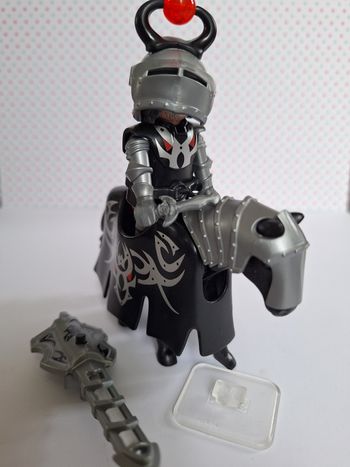 Figurine Playmobil chevalier du dragon et son cheval