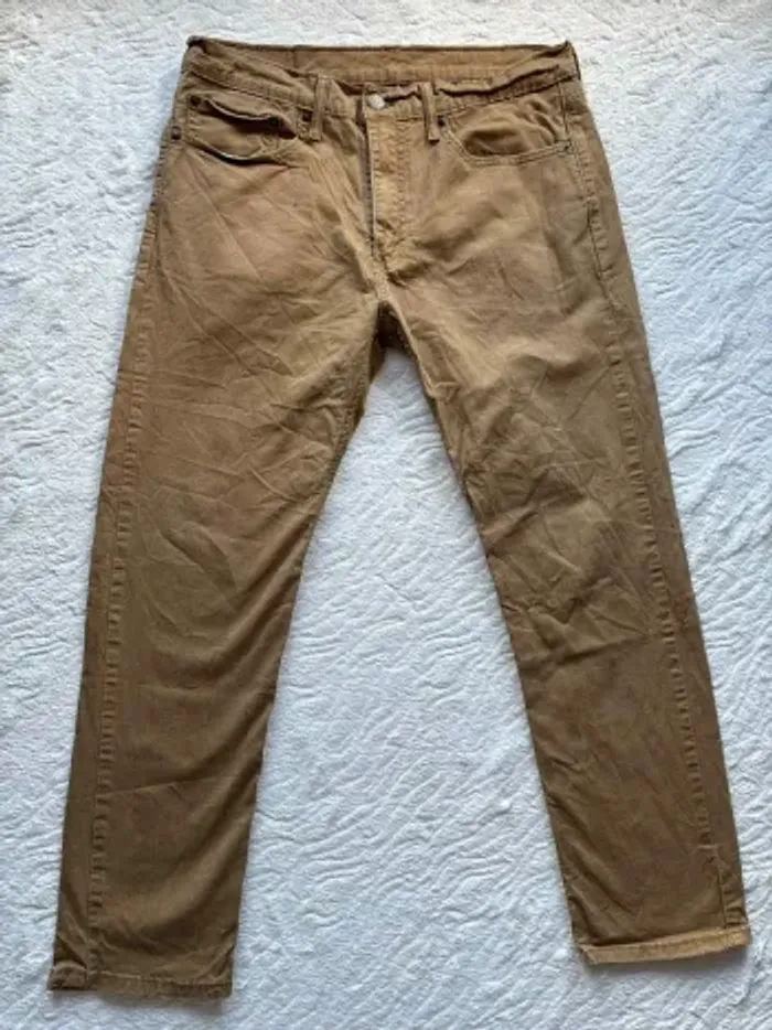 Jean pantalon Levi’s 502 beige camel homme L/44 W34 L30 Slim Tapered - photo numéro 4