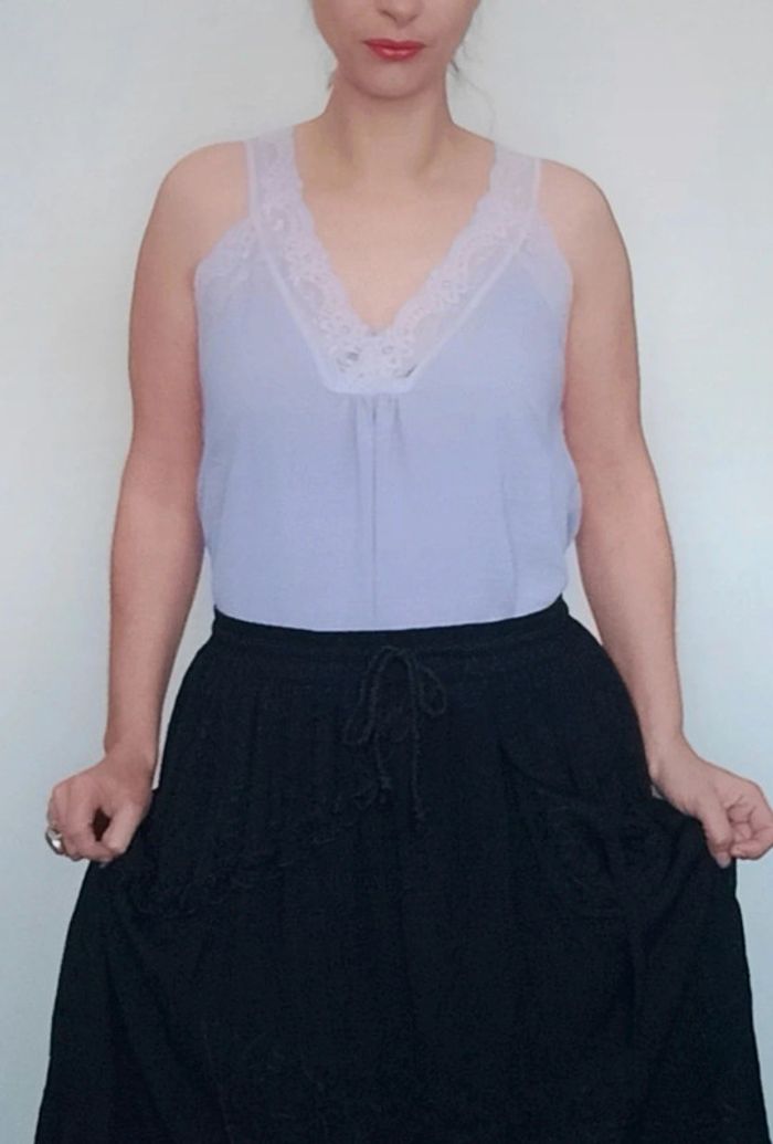 Caraco fluide feminin grande taille lila - photo numéro 2