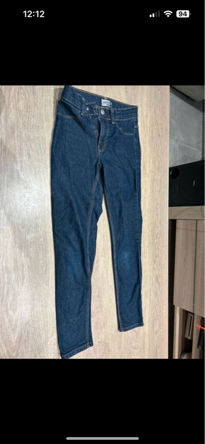 Pantalon jean bleu 10 ans skinny - photo numéro 3