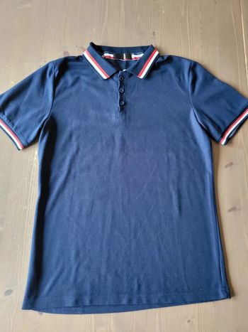 Polo bleu marine blanc rouge 14 ans
