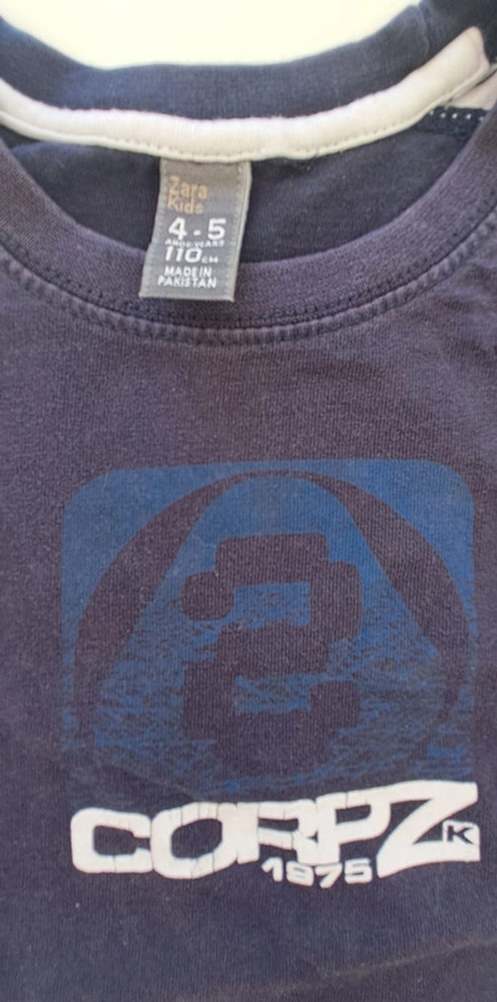 Tee-shirt manches longues ZARA 4/5 ans - photo numéro 2