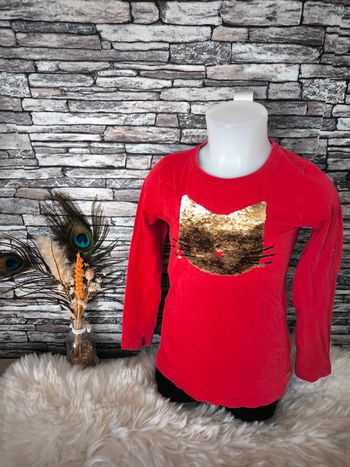 😻 T-shirt manches longues chat à sequins Tom Tailor en 8 ans 😻
