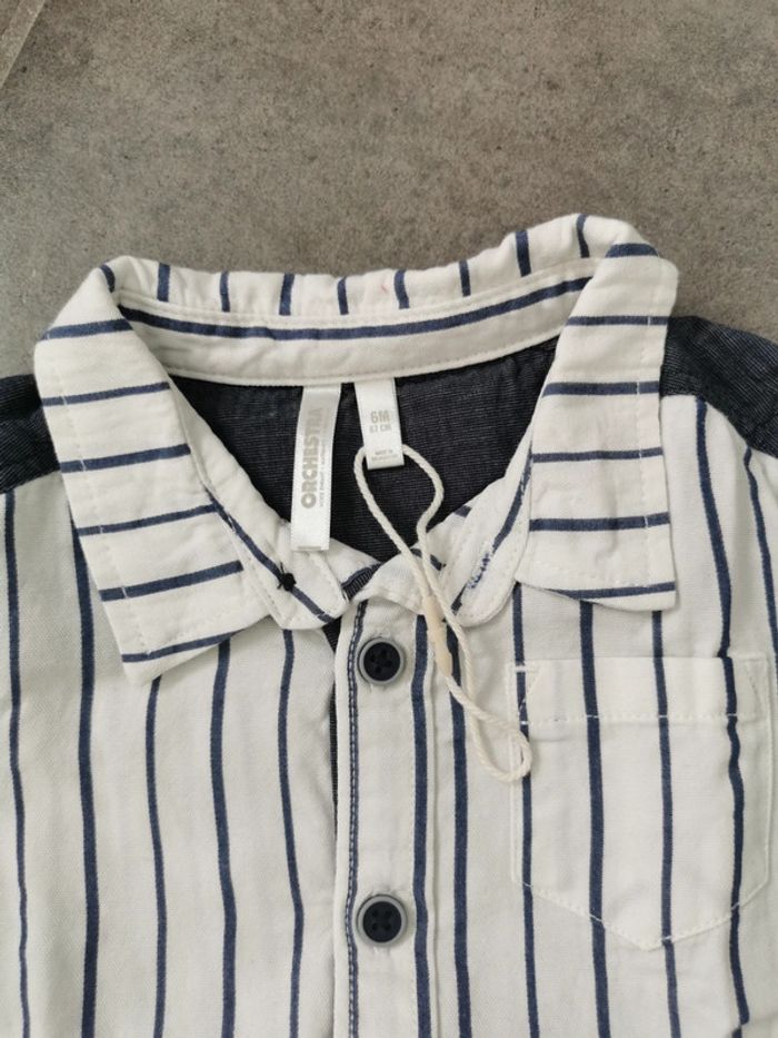 Chemise neuve manches longues 6 mois - photo numéro 2