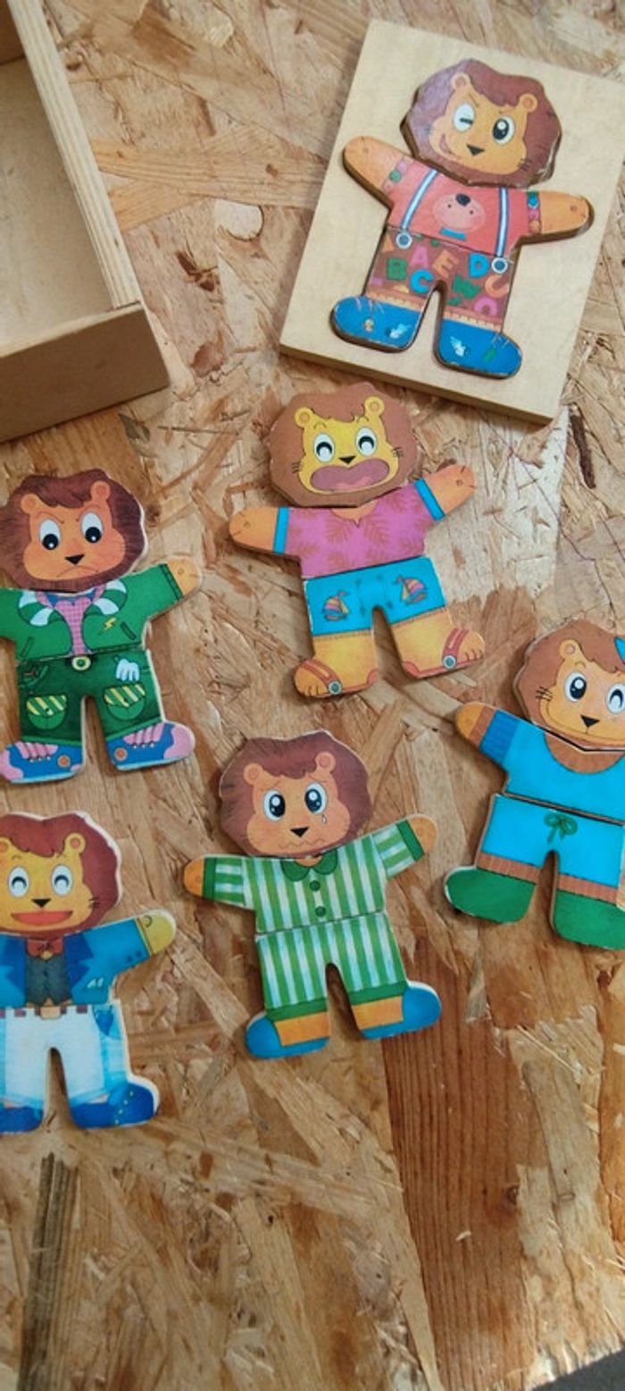 Puzzle Lion à habiller bois - photo numéro 4