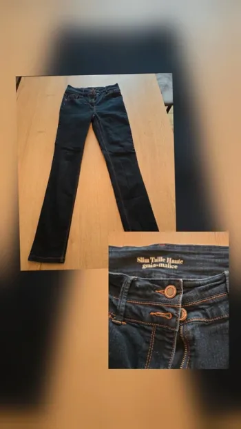 👖 Jeans Grain de malice 36 Slim Taille haute