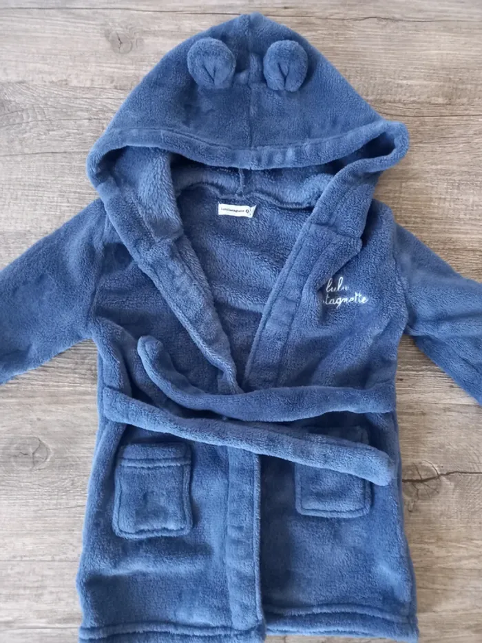 Peignoir bleu - 12 mois - Lulu Castagnette