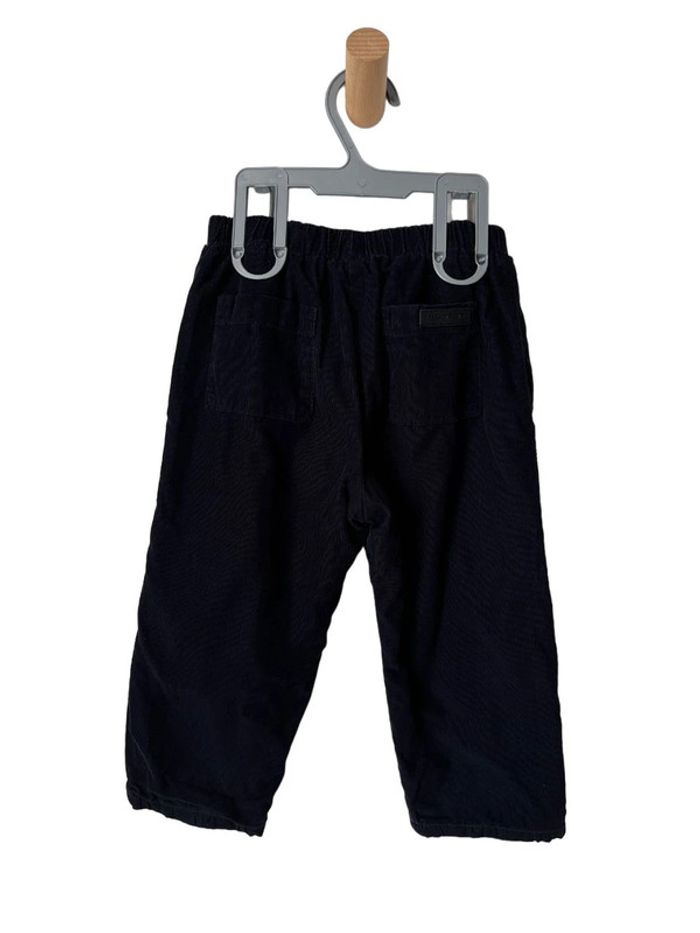 Pantalon confortable noir en velours côtelé - Jacadi 24 mois (88cm) - photo numéro 2