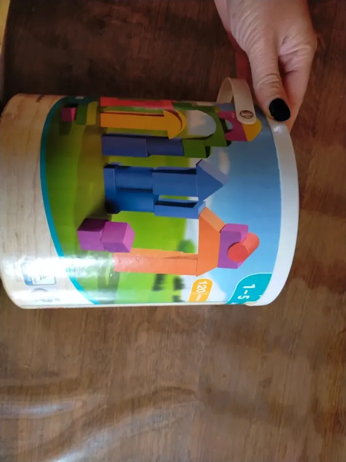 Grosse boîte de cubes de construction - photo numéro 2
