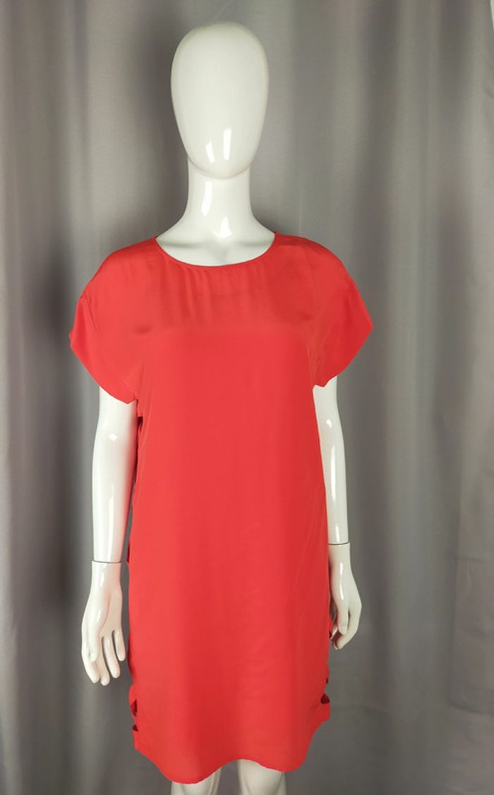 Robe rouge 100 % soie – Bel Air – Taille 2 - photo numéro 2