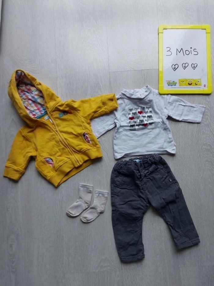 Ensemble Obaïbi garçon taille 3 mois